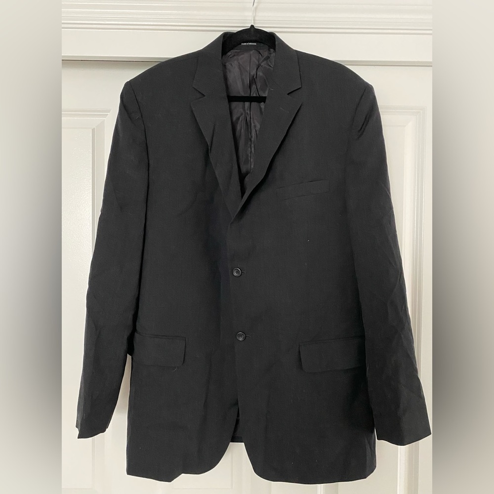 Men’s Suit | Pronto Uomo | 100% wool | dark charcoal grey | XL 38 pant